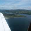 Aerial view over Oban Airfield (North Connel) and Falls of Lora and Loch Etive, looking SE.