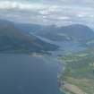 Aerial view of Lettermore, Kentallen of Loch Linnhe and Loch Leven narrows to Glencoe, looking SSW to Kinlochleven.