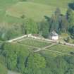 Aerial view of Culloden House and walled garden, Inverness, looking N.
