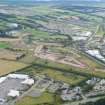 Aerial view of Beechwood Farm development for new University Campus, Inverness, looking S.