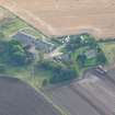 Near aerial view of Gilchrist Farm & Mausoleum, Black Isle, looking S.