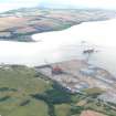 Aerial view of Nigg Fabrication Yard, Cromarty Firth, looking SW.