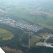 Aerial view of Balblair Quarry and Electricity Substation, near Beauly, looking NW.