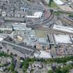 Aerial view of the Eastgate Centre and Inverness Railway Station, looking NW.
