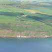 Aerial view of WW2 Coastal Battery at North Sutor, Cromarty Firth, looking N.