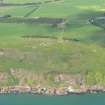 Aerial view of WW2 Coastal Battery at North Sutor, Cromarty Firth, looking NW.