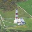 Aerial view of Tarbat Ness Lighthouse and Keepers Cottages, Tarbat Ness, Easter Ross, looking W.