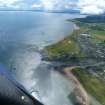 Aerial view of mouth of River Brora, East Sutherland, looking SSE.
