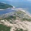 Oblique aerial view of Findhorn, Moray, looking NW.