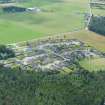 Aerial view of site of Leanach Airfield, E of Inverness, looking S.