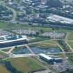 Near aerial view of UHI campus at Beechwood, Inverness.