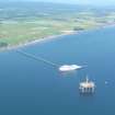 Oblique aerial view of Saltburn Pier and Saltburn, Invergordon, looking NE.