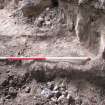 Evaluation Photograph, View of wall 014 in Trench 2, facing S, 8-20 King's Stables Road, Edinburgh