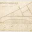 Aberdeen, General.
Scale drawing of Rubislaw Feuing Plan.
Insc: 'Feuing Plan of part of the Dam Lands of Rubislaw. MDCCCXLVI: Elevation of houses in centre compartment of Crescent'.