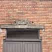 Historic building recording, Governor House, Detail of datestone on W elevation, Gasholder, Craigward, Alloa