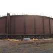 Historic building recording, Gasholder, General view of NE side, Gasholder, Craigward, Alloa