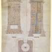 Peterculter, War Memorial.
Scale drawings of elevation, section and plan.
Titled: 'Design for War Memorial - Peterculter - Design A'.
Insc: 'Elevation; Section A.B; Plan'.