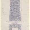 Peterculter, War Memorial.
Scale drawings of elevation and plan.
Titled: 'Design for War Memorial - Peterculter - Scheme B'.
Insc: 'Elevation; Plan'.