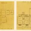 Plan of ground and first floor plans.