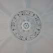 Evaluation Photograph, Room 4- view of plaster ceiling rose in centre of room, Old Coates House