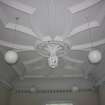 Evaluation Photograph, Room 4- general view of moulded plaster ceiling, facing SW, Old Coates House