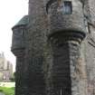 Evaluation Photograph, SE facing elevation showing detail of blocked windows below bartisan, facing W, Old Coates House