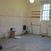 Evaluation Photograph, Room 1- view of SW interior wall showing sash and case windows and paneling , facing NE, Old Coates House