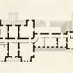 Plan of Pricipal Floor. Dunphail House - Moray