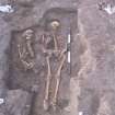 Archaeological excavation, Skeleton 112, 115, Auldhame, East Lothian