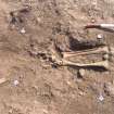 Archaeological excavation, Skeleton 179: feet, Auldhame, East Lothian