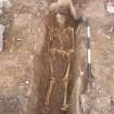 Archaeological excavation, Skeleton 190: general whole skeleton, Auldhame, East Lothian