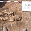 Archaeological excavation, Skeleton 176: geo-ref shot 1, Auldhame, East Lothian
