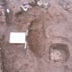 Archaeological excavation, Post-excavation grave cut [191], Auldhame, East Lothian