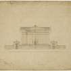 Working drawing. Elevation principal front - Corinthian Order.
Signed: 'W H Playfair'