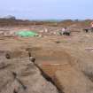 Archaeological excavation, N edge of ditch [88], Auldhame, East Lothian