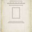 Elevation of the base for the obelisk with detailing of ornament and mouldings. (Proposed design for Scott Monument)