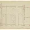 Longitudinal sections (composite). St. John's Episcopal Church - Lothian Rd. Edinburgh.
Dimensions Shown
After Burn