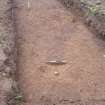 Archaeological excavation, SW facing section through linear feature [533], Auldhame, East Lothian