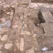 Archaeological excavation, Working shots, looking N along area between 2 chapels, Auldhame, East Lothian