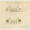 Balmoral Castle.
Drawing of proposed gates.
Titled: 'Proposed Gate at Balmoral' 'Design C' 'Design D' 'Mills and Sheperd FF R.I.B.A, 10 Tay Square, Dundee. 20th Aug, 1924'.