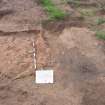 Archaeological excavation, Hearth 920 and 921 with board etc., Auldhame, East Lothian