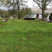 Rhobodach: The air raid shelter from the SE (Allan Kilpatrick surveying the SE corner of the roof)