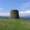 View of Mousa broch from the ground.