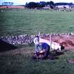 Excavation photograph, Spoil heap, looking W towards Nethermills Farm (contrast with later seasons), Nethermills