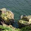 The searchlight battery of WWII from the cliff footpath to the NW