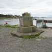 Port Seton Harbour, Colonel Thomas Cadell memorial.  View from the north east.