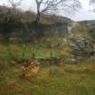 General view of concrete platform, S of Sannox Burn