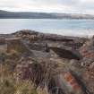 East Gun Emplacement: The debris from the NNE with the view over the Cromarty Firth in the background