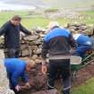 Trial trench, Trench de-turfed and removing context 001, Blachouse F, St Kilda