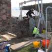 Watching brief, Working shot of transept wall, Coldingham Priory